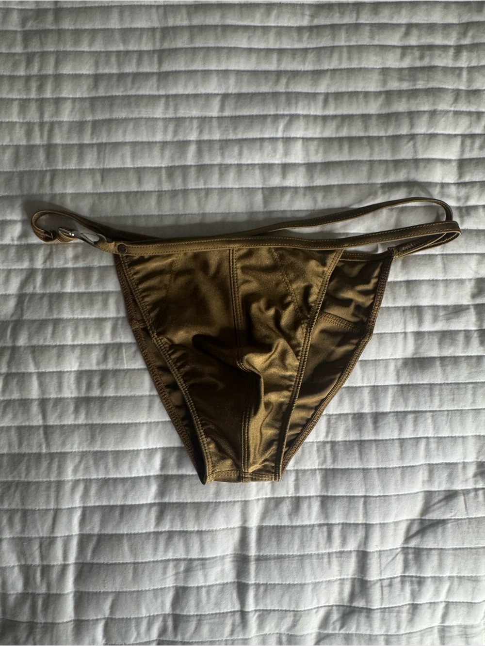 RUFSKIN Men's Slim Swim Briefs in Olive/Brown